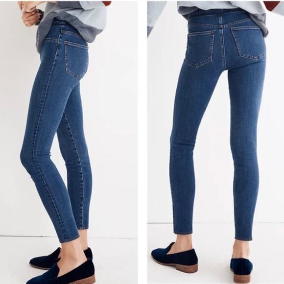 Madewell Denim - Madewell Blue Pull on Jeans Medium wash Blue Denim Skinny Mid Rise Size 26